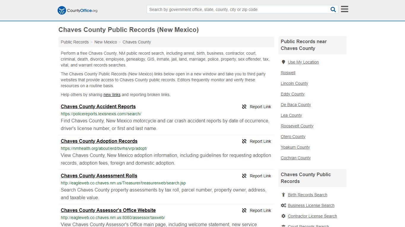 Chaves County Public Records (New Mexico) - County Office