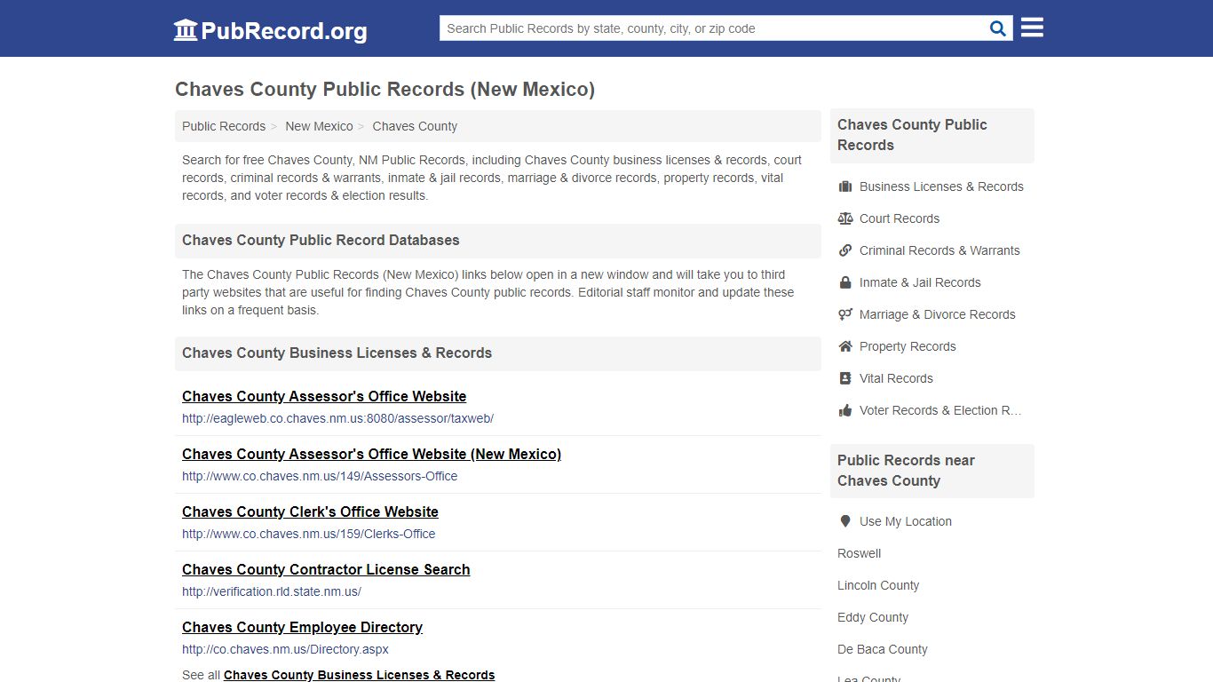 Free Chaves County Public Records (New Mexico Public Records)
